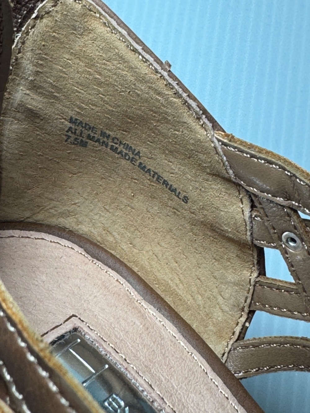 Kelsey Tan Studded Woven Platform Heels - Picture 8 of 10